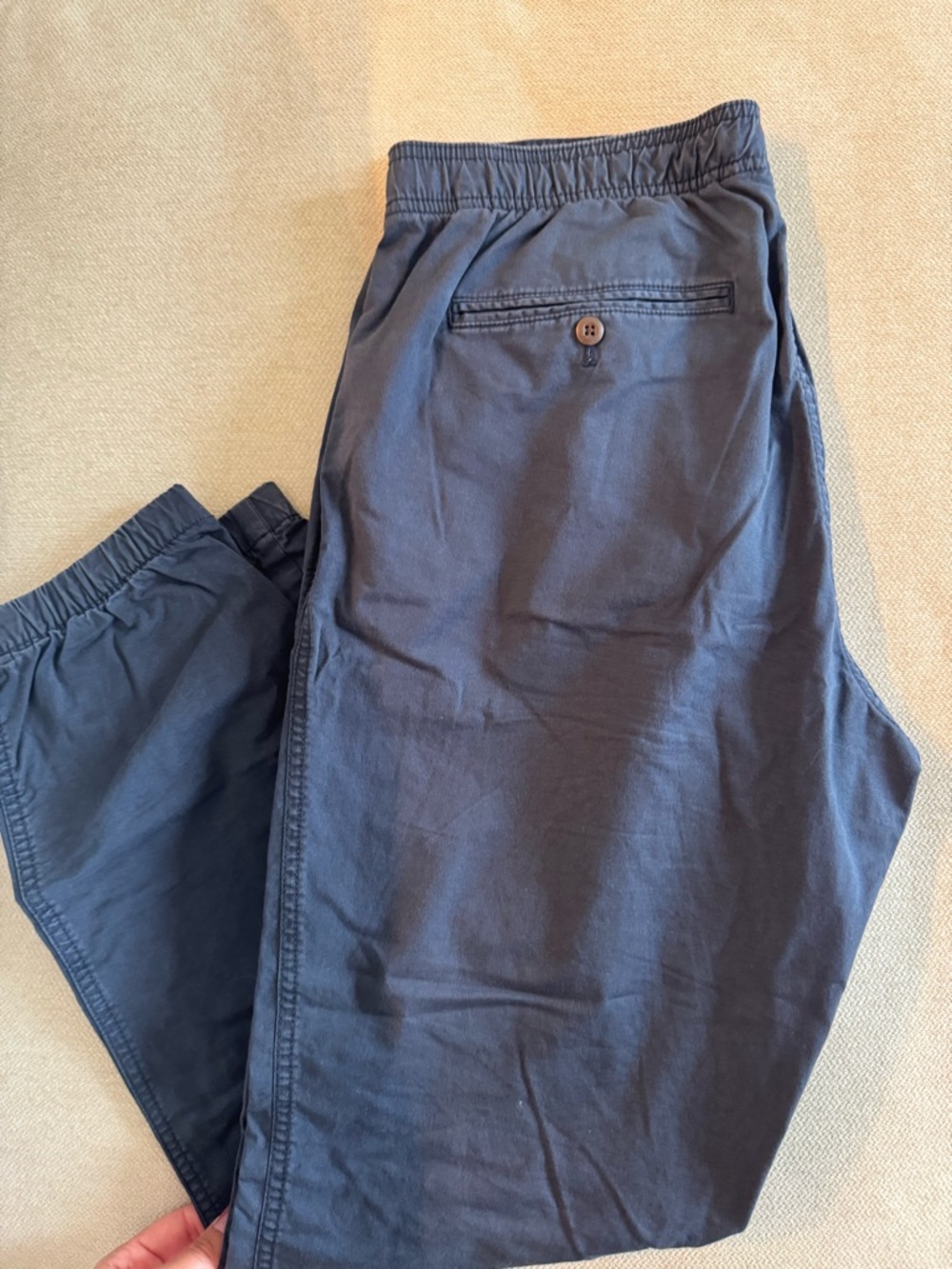 GAP Men's Elastic Waist Chinos - Navy Blue